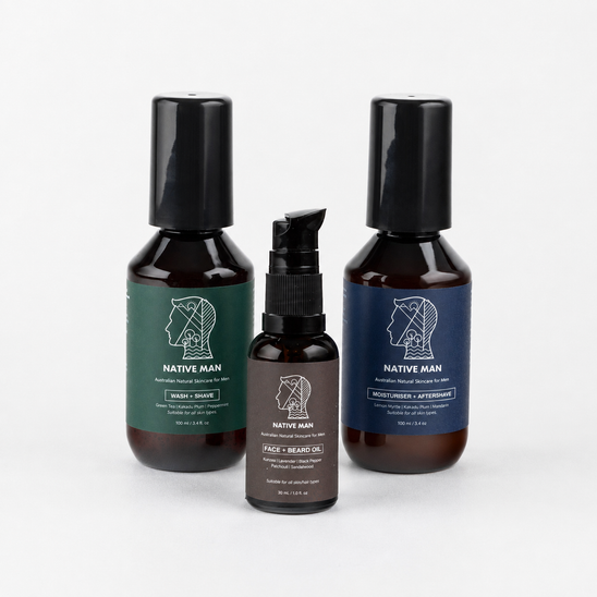 Native Man Face Trio
