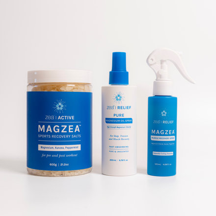 Muscle Recovery Trio, on a plain background